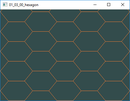 Hex board skewed horizontally